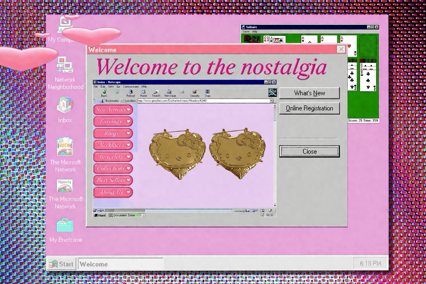 HELLO KITTY HEART SHAPED earrings